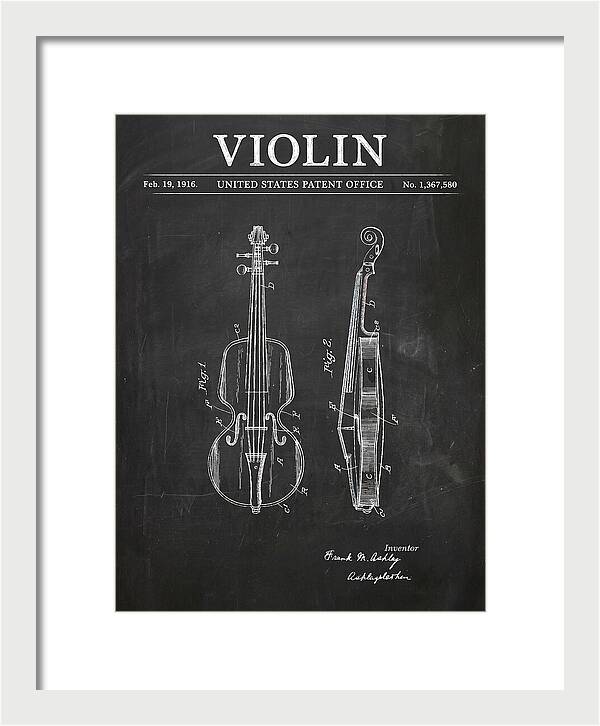 Violin Chalkboard Patent Us1367580a