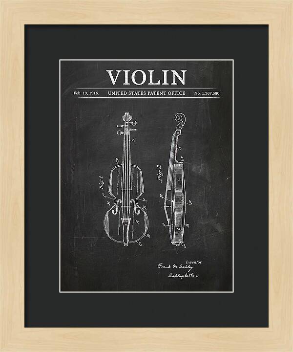 Violin Chalkboard Patent Us1367580a