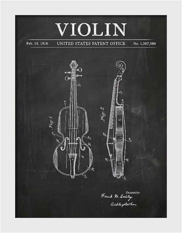 Violin Chalkboard Patent Us1367580a