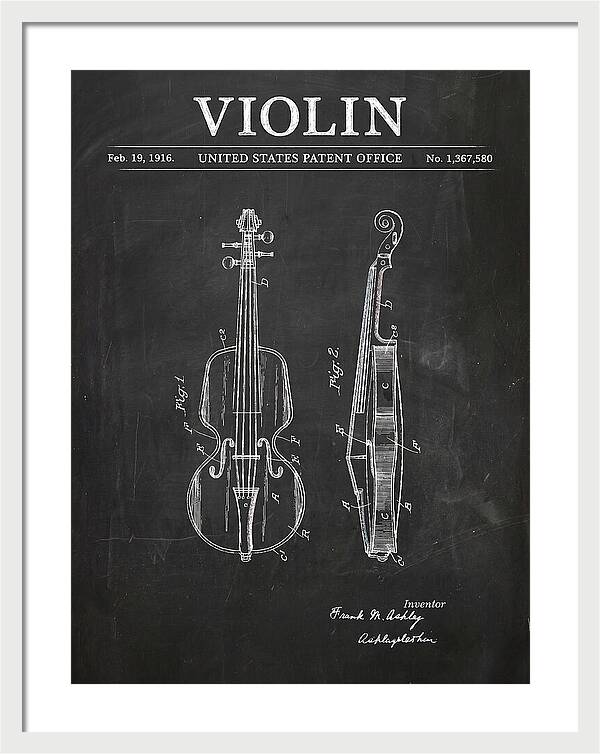 Violin Chalkboard Patent Us1367580a