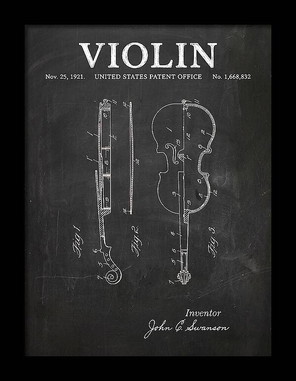 Violin Chalkboard Patent Us1668832a
