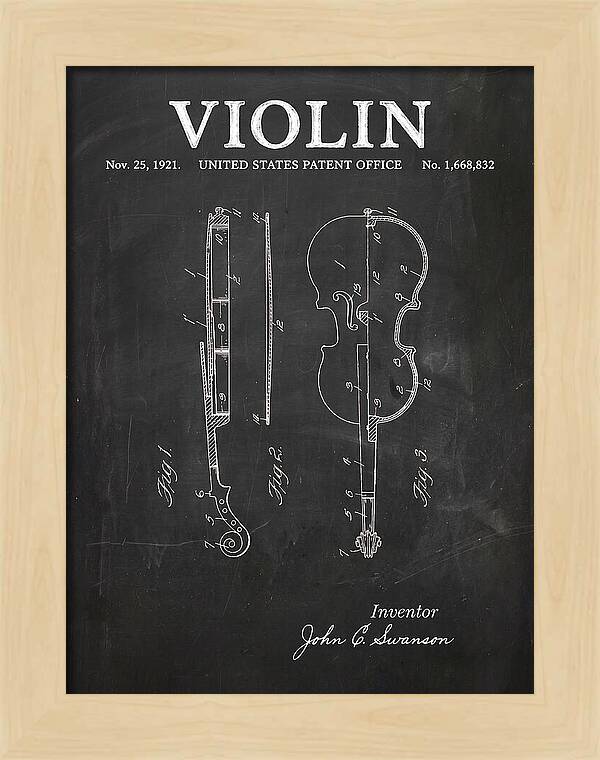Violin Chalkboard Patent Us1668832a