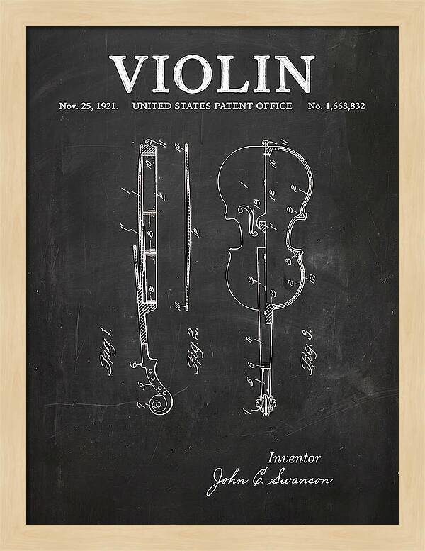 Violin Chalkboard Patent Us1668832a