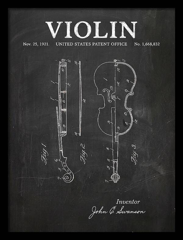 Violin Chalkboard Patent Us1668832a