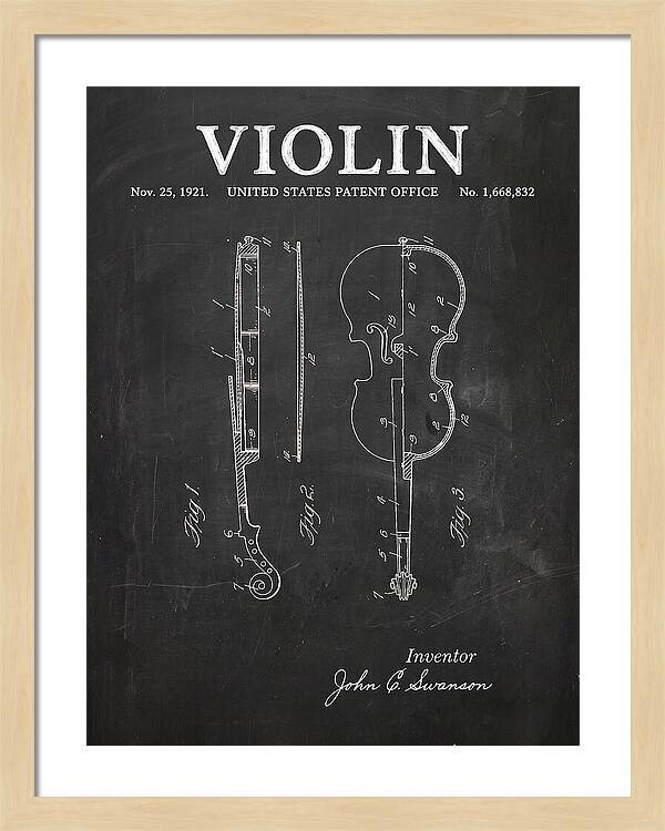 Violin Chalkboard Patent Us1668832a