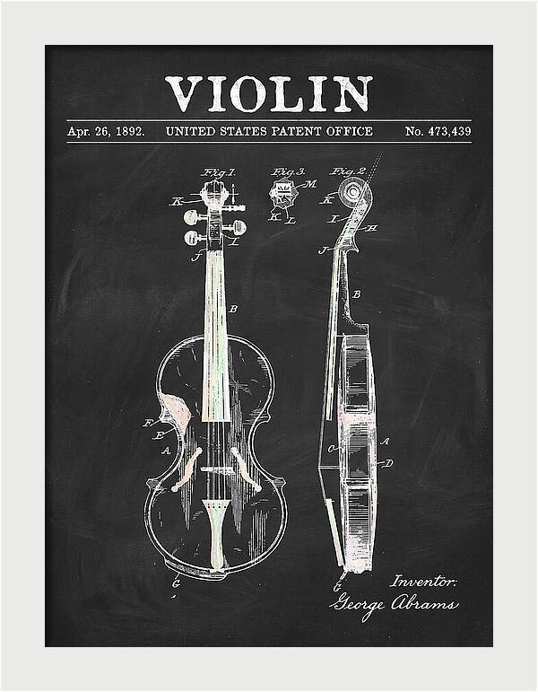 Violin Chalkboard Patent Us473439a