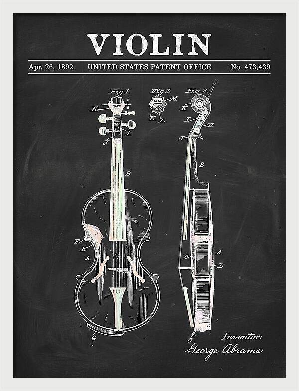Violin Chalkboard Patent Us473439a