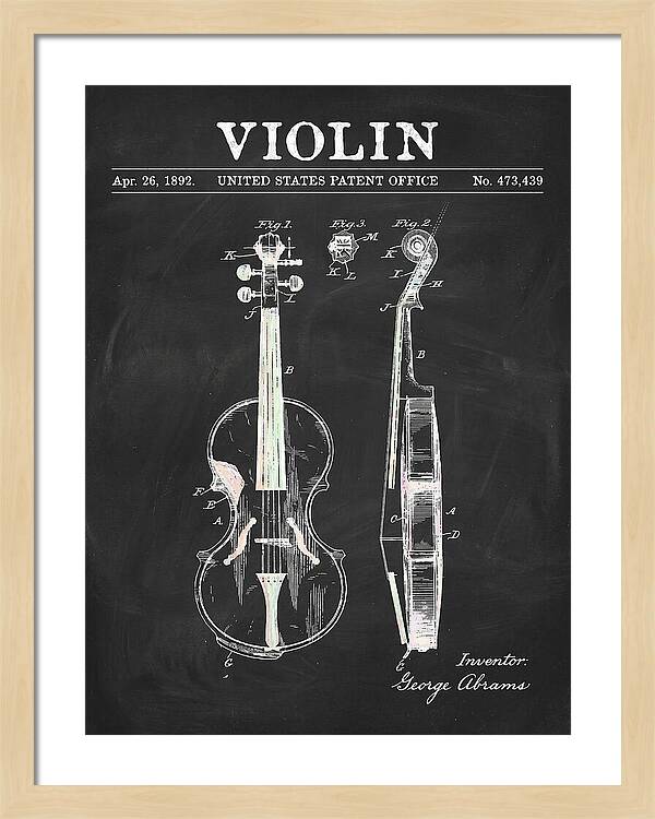 Violin Chalkboard Patent Us473439a