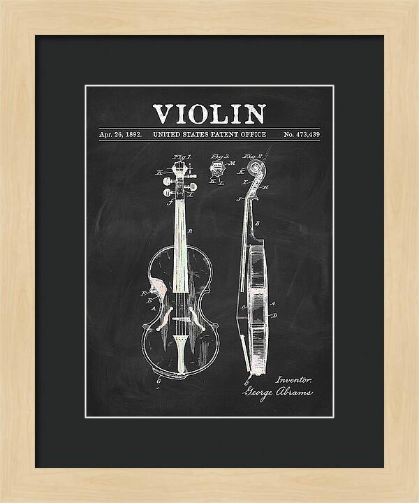 Violin Chalkboard Patent Us473439a