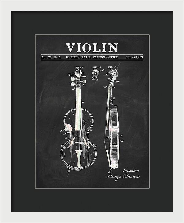 Violin Chalkboard Patent Us473439a