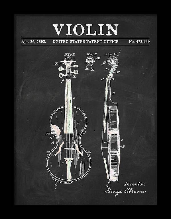 Violin Chalkboard Patent Us473439a