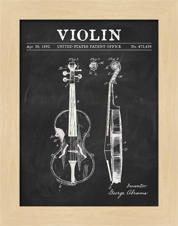 Violin Chalkboard Patent Us473439a