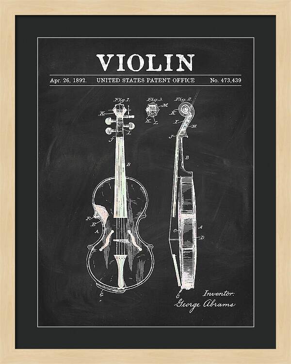 Violin Chalkboard Patent Us473439a