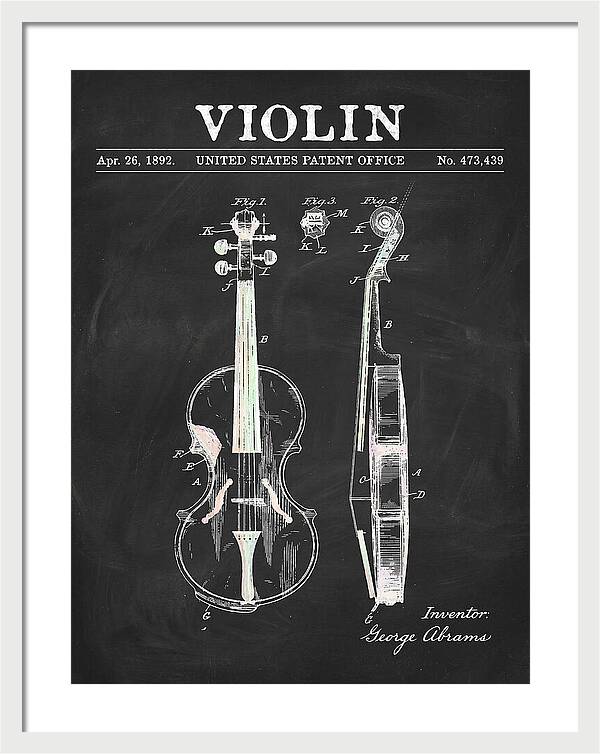 Violin Chalkboard Patent Us473439a