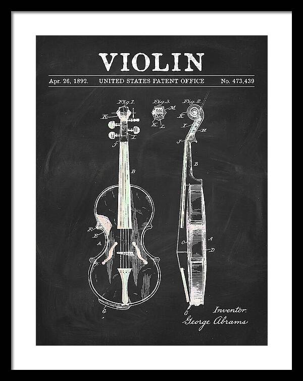 Violin Chalkboard Patent Us473439a
