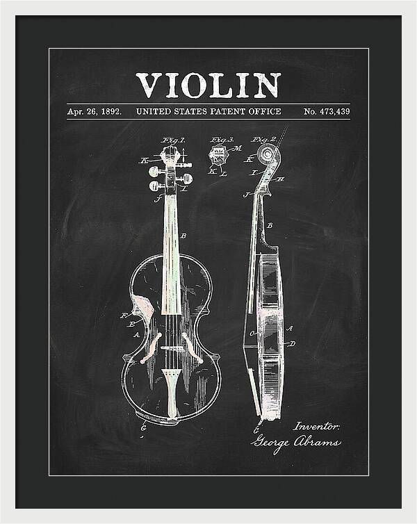 Violin Chalkboard Patent Us473439a
