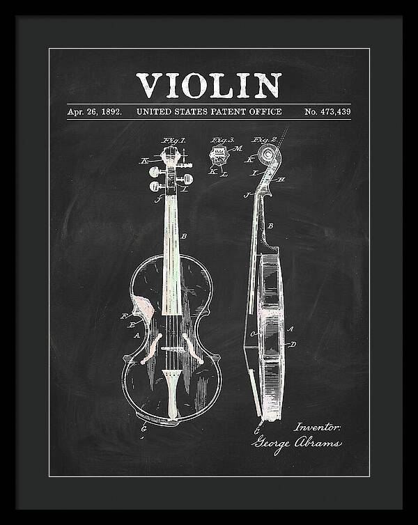 Violin Chalkboard Patent Us473439a
