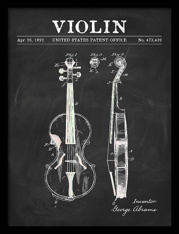 Violin Chalkboard Patent Us473439a