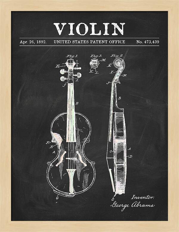 Violin Chalkboard Patent Us473439a