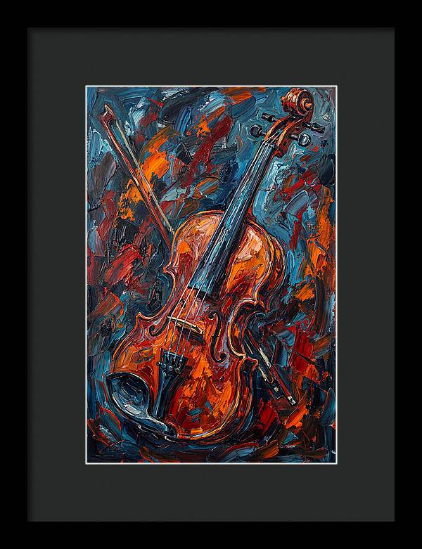 Violin In Fiery Colors