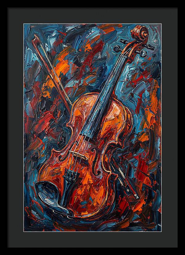 Violin In Fiery Colors