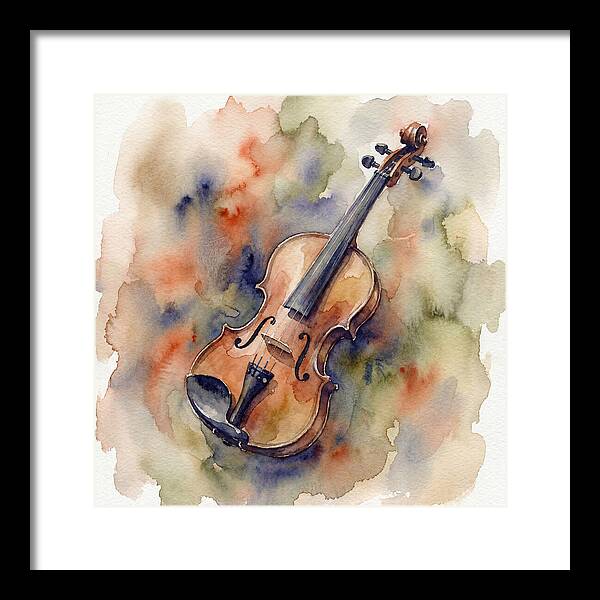 Violin In Watercolor Harmony