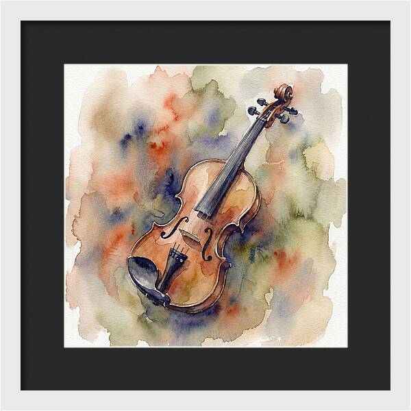 Violin In Watercolor Harmony
