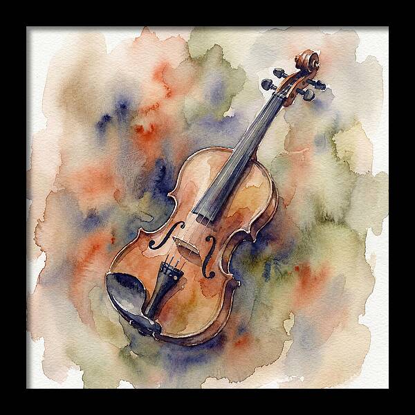 Violin In Watercolor Harmony