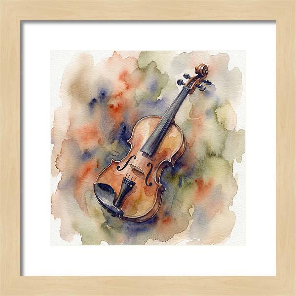 Violin In Watercolor Harmony