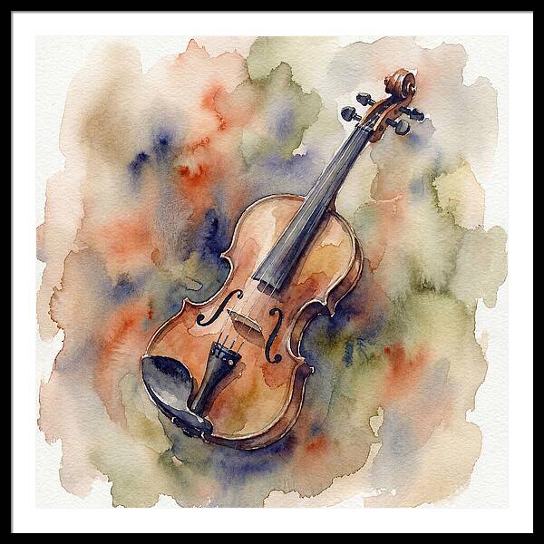 Violin In Watercolor Harmony