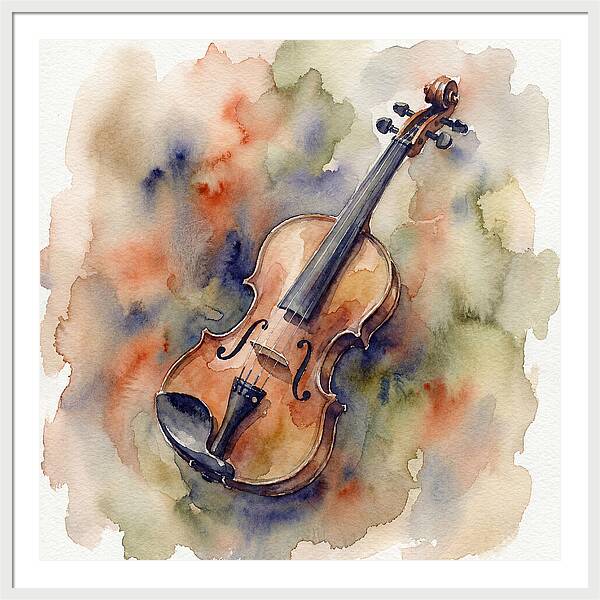 Violin In Watercolor Harmony