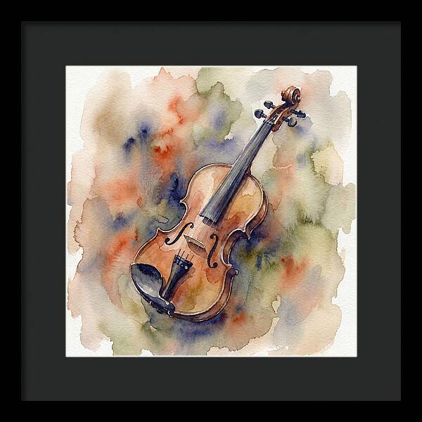 Violin In Watercolor Harmony