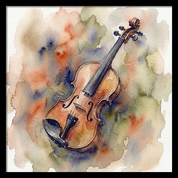 Violin In Watercolor Harmony