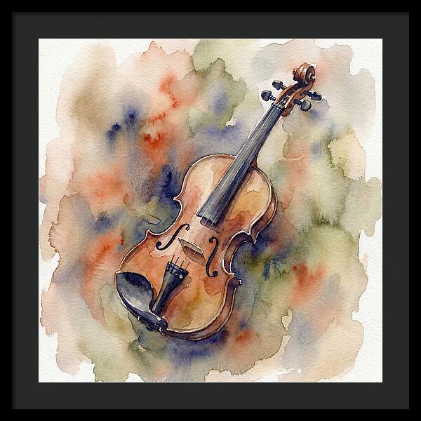 Violin In Watercolor Harmony