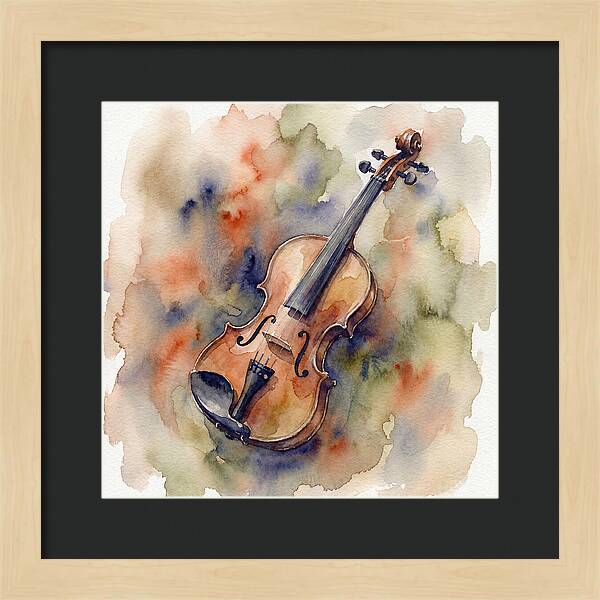 Violin In Watercolor Harmony