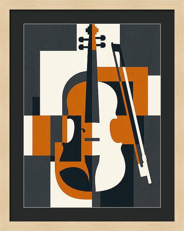 Violin Minimalism In Color
