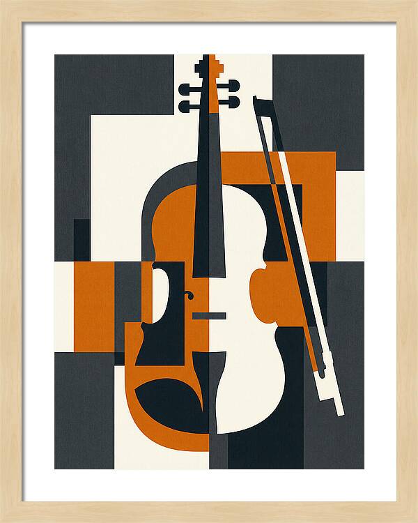 Violin Minimalism In Color