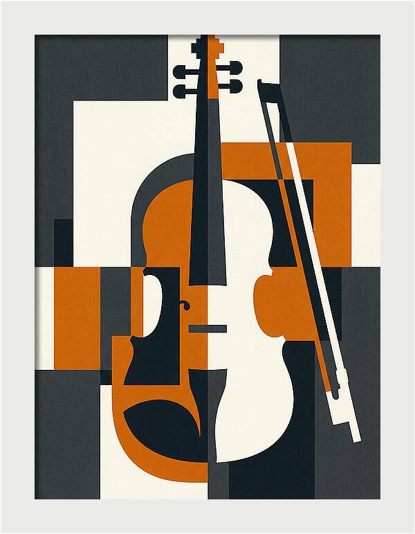 Violin Minimalism In Color