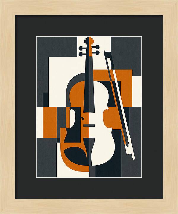 Violin Minimalism In Color