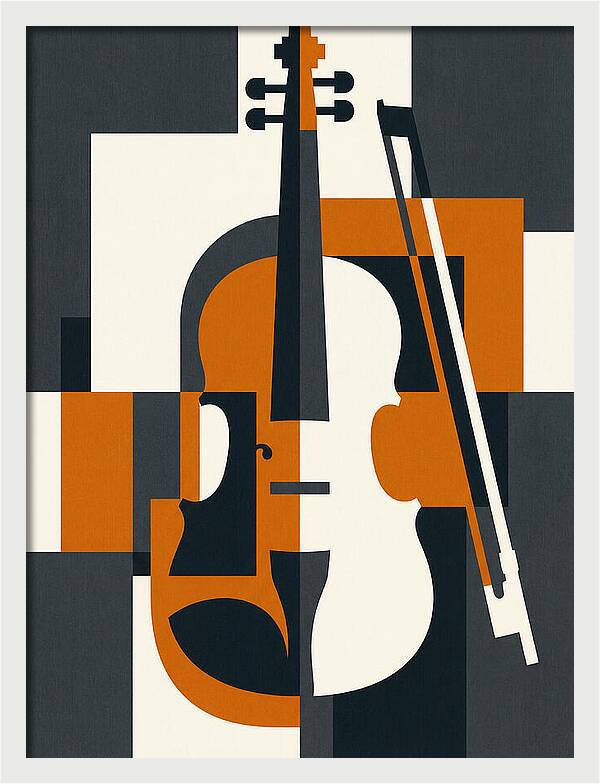 Violin Minimalism In Color