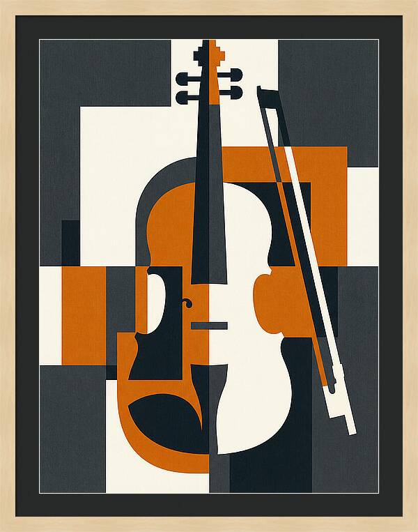 Violin Minimalism In Color