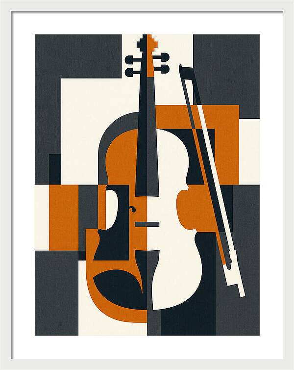 Violin Minimalism In Color