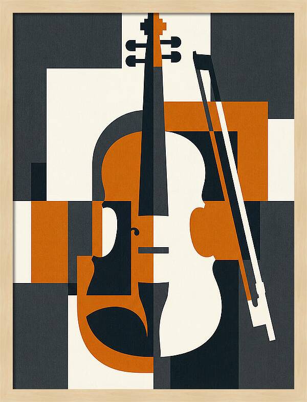 Violin Minimalism In Color