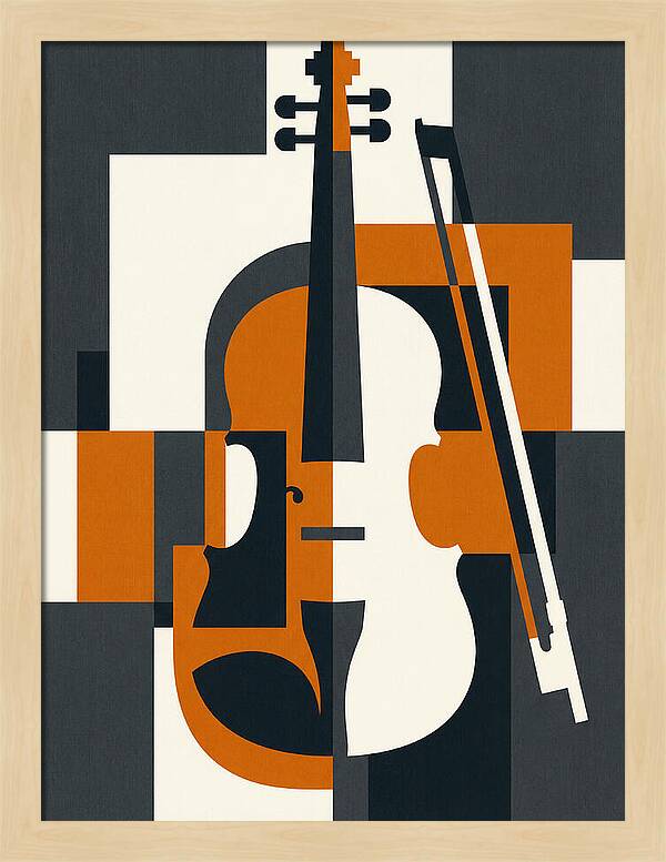 Violin Minimalism In Color