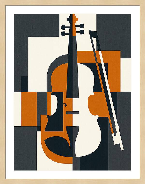 Violin Minimalism In Color