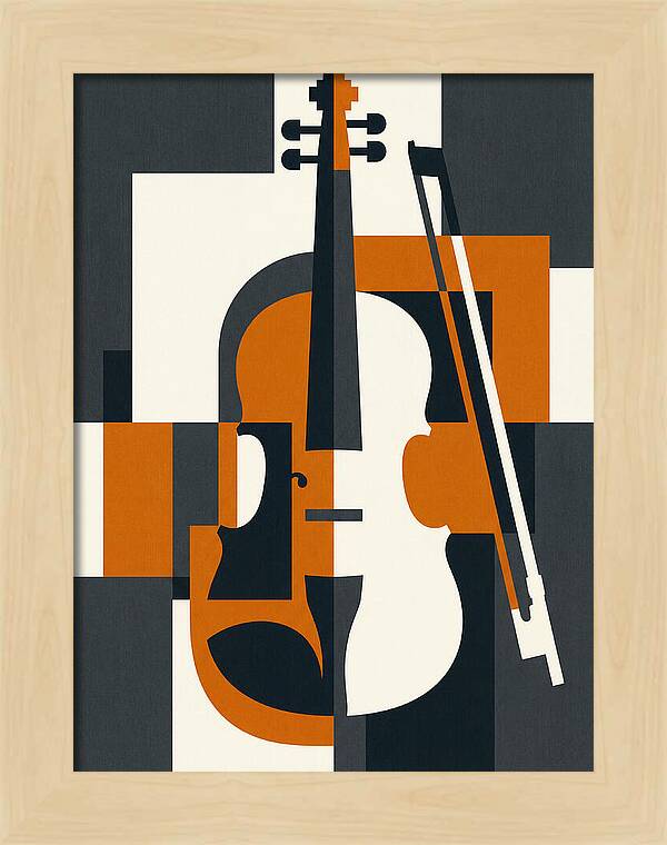 Violin Minimalism In Color