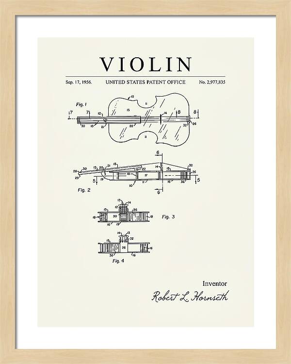 Violin Minimalist Patent Us2977835a