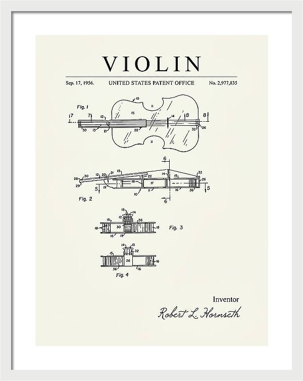 Violin Minimalist Patent Us2977835a