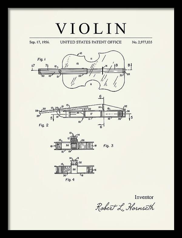 Violin Minimalist Patent Us2977835a
