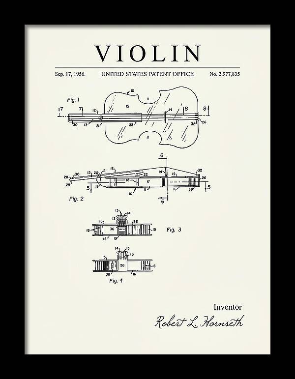 Violin Minimalist Patent Us2977835a